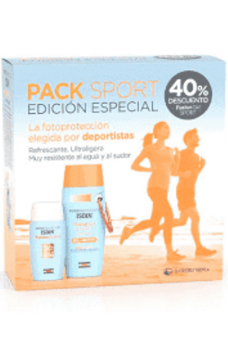 Pack sport fotoprotector isdin fusion spf50+ - gel 100 ml + water  50 ml