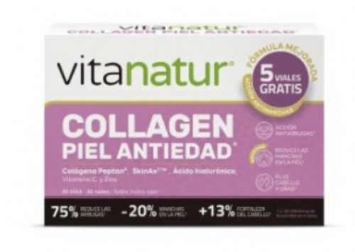 Vitanatur collagen piel 30 viales 25 ml sabor fr