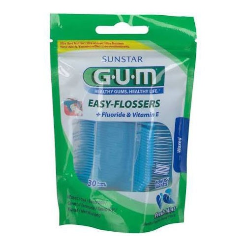 Gum- 890 easy flossers - seda dental (aplicador 30 u)