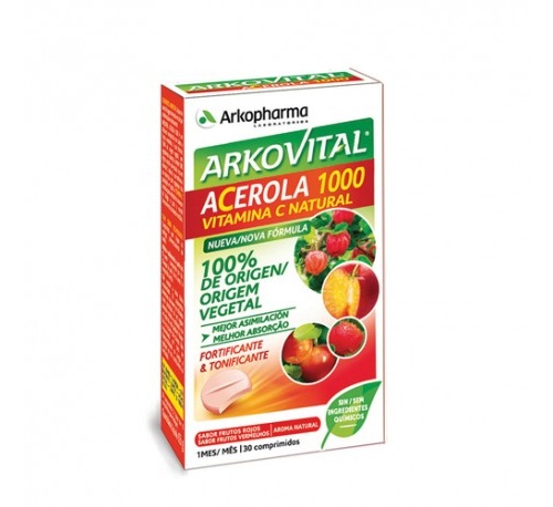 Arkovital acerola 1000 vitamina c (30 comprimidos)