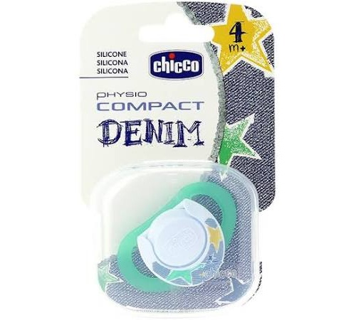 CHICCO CHUPETE DENIM SILICONA +4M