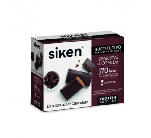 Siken protein sustitutivo barrita (44 g chocolate 8 u)