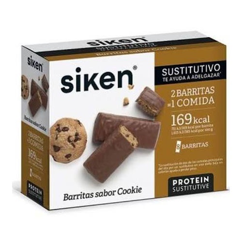 Siken protein sustitutivo barrita (44 g cookie 8 u)