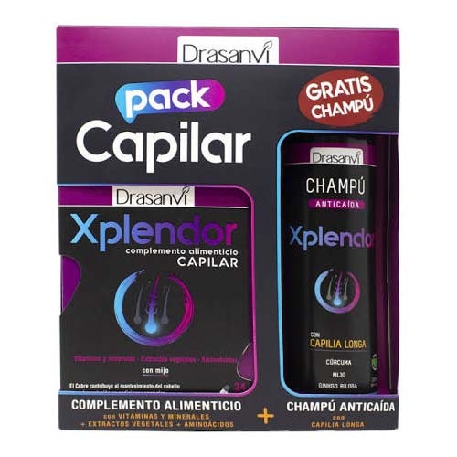 Drasanvi Xplendor pack capilar 24capsulas+champu300ml