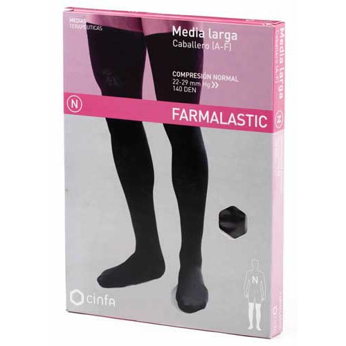 Media caballero larga (a-f) comp normal - farmalastic silicona (t- med 2 u)