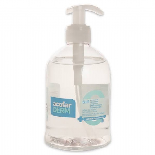 Acofarderm jabon de manos 0% (500 ml c/ dosificador)