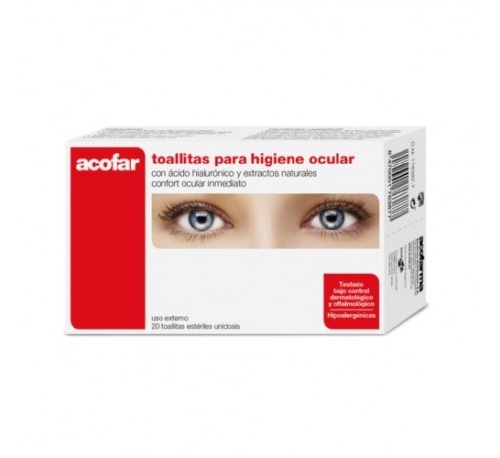 Acofar toallitas para higiene ocular (20 u)