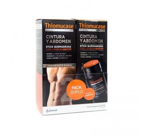 Thiomucase hombre cintura y abdomen quemagrasa (stick 75 ml duplo 2 u)