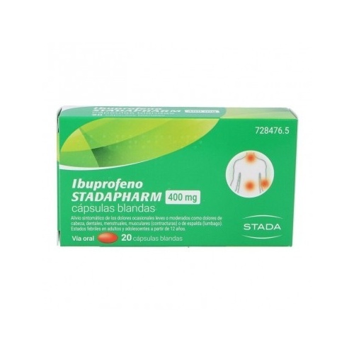 IBUPROFENO STADAPHARM 400 MG CAPSULAS BLANDAS  20 cápsulas