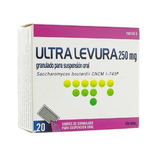 ULTRA-LEVURA 250 MG POLVO PARA SUSPENSION ORAL, 20 sobres