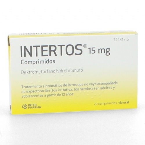 INTERTOS 15 MG COMPRIMIDOS, 20 comprimidos