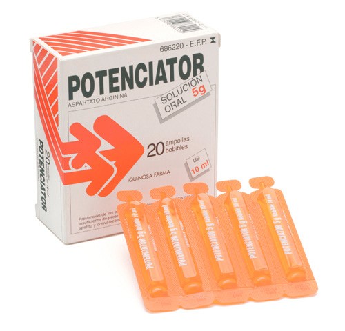 POTENCIATOR 5 g SOLUCION ORAL , 20 ampollas bebibles de 10 ml