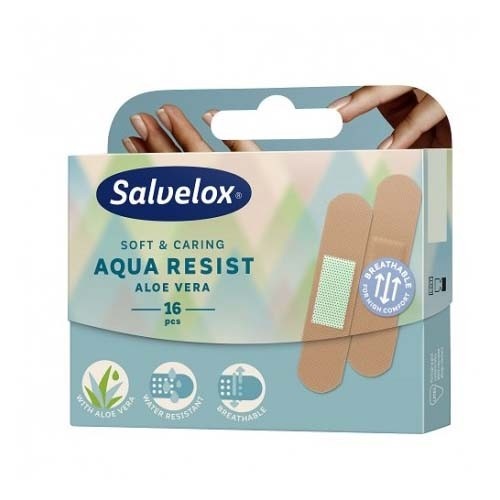 Salvelox aqua resist - aposito adhesivo aloe vera (19 mm x 72 mm 16 apositos)