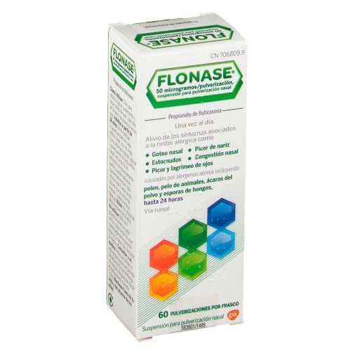 FLONASE 50 MICROGRAMOS/PULVERIZACION SUSPENSION PARA PULVERIZACION NASAL, 60 pulverizaciones