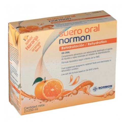 Suero oral normon pack (2 bricks 250 ml sabor naranja)