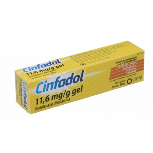 CINFADOL 11,6 MG/G GEL, 1 tubo de 60 g